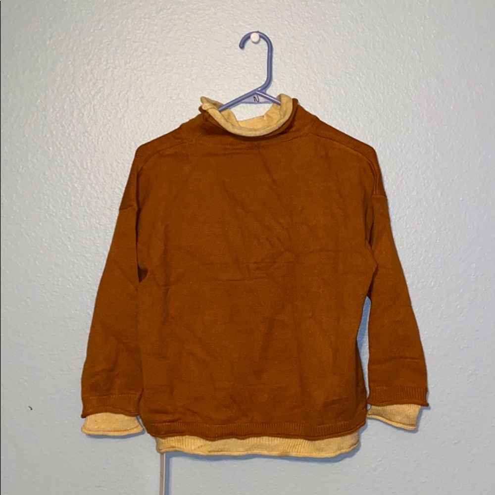 orange sweater